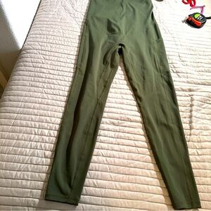 Enerful women’s maternity yoga workout pants olive green sz: medium